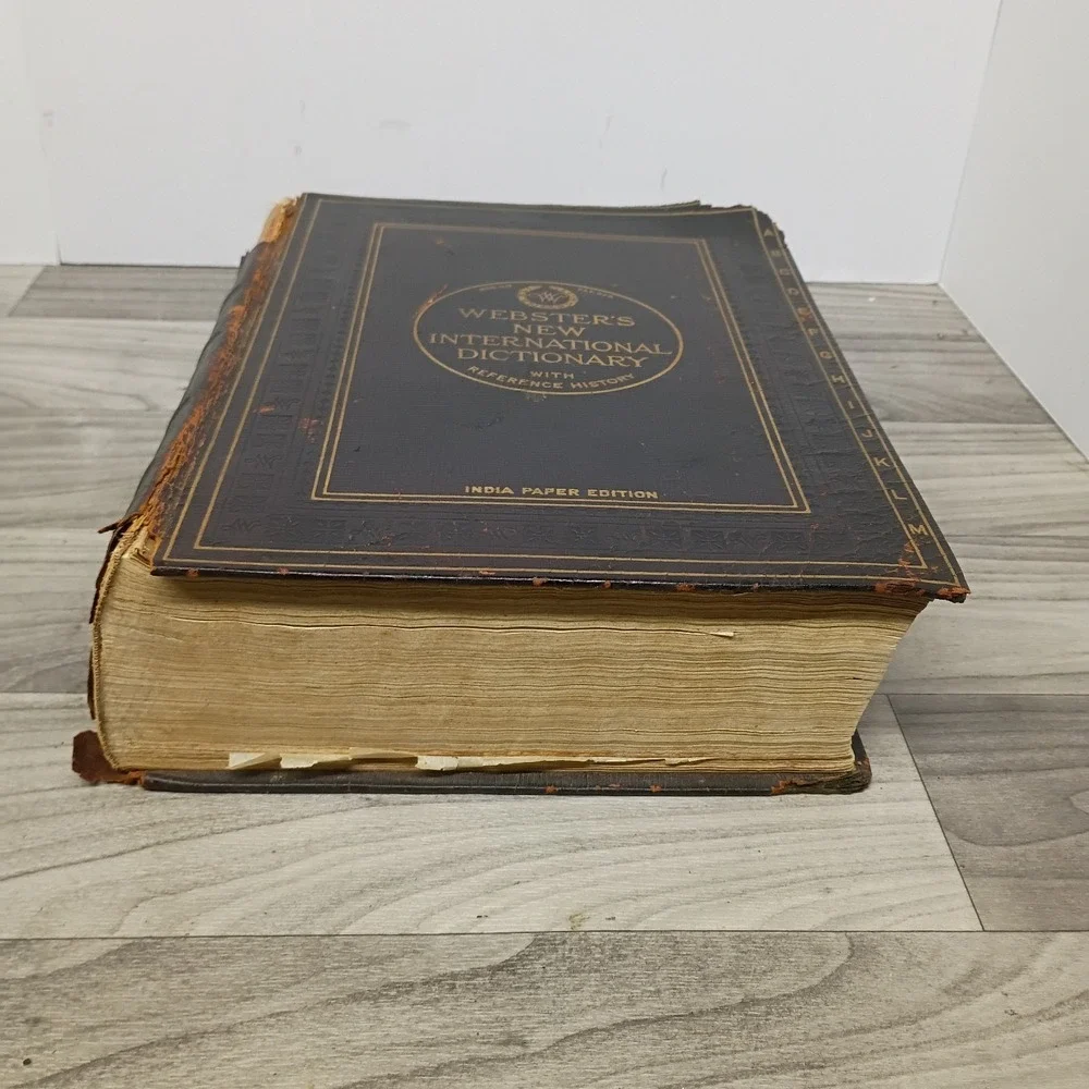 Vtg Webster's New International Dictionary, 1909 India Paper Ed Printed 1927